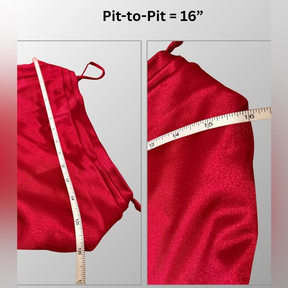 NWT - WINDSOR - RED SATIN Cocktail/Prom Dress - Sz M (Label is Large runs small) - Picture 8 of 10